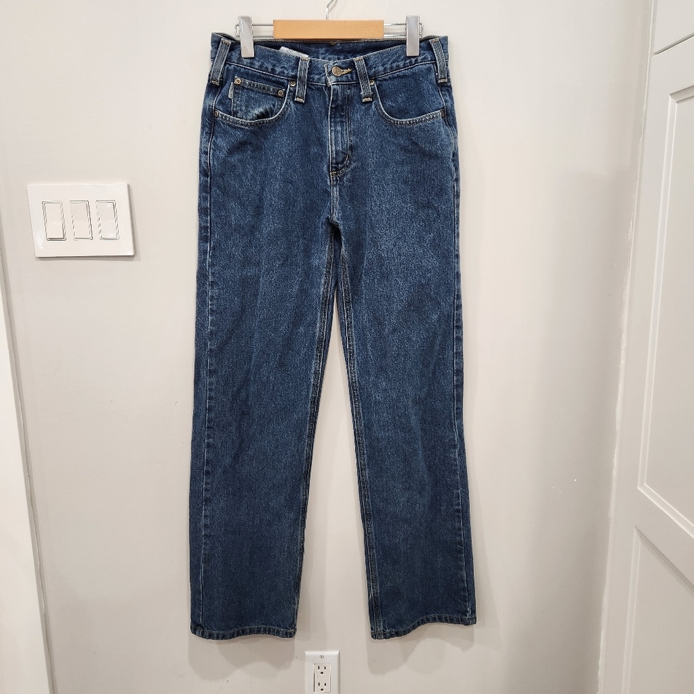 Vintage Carhartt Jeans Mens 30 x 32 Blue Dark Wash Relaxed Fit Denim 90s